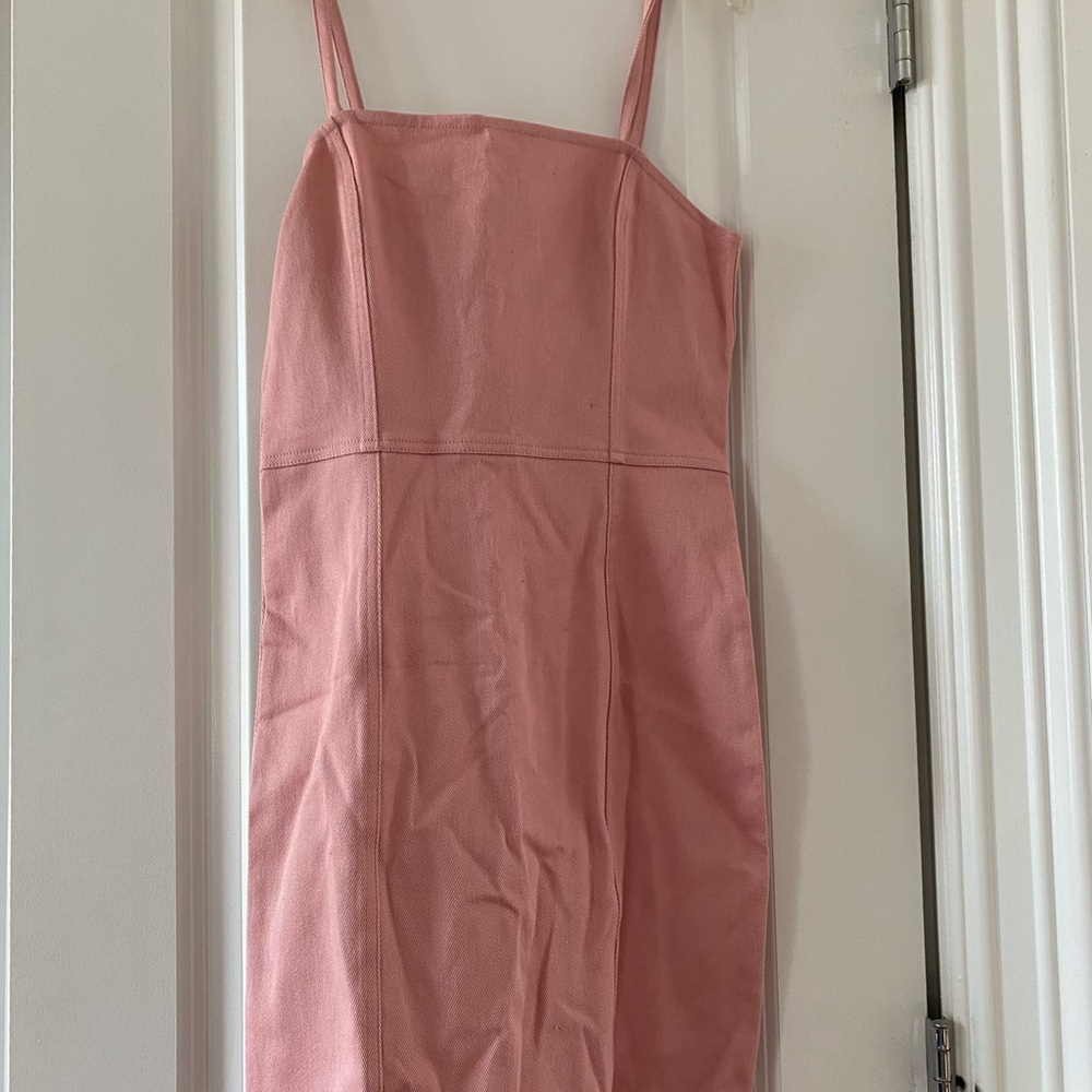 Strappy Pink Midi Dress